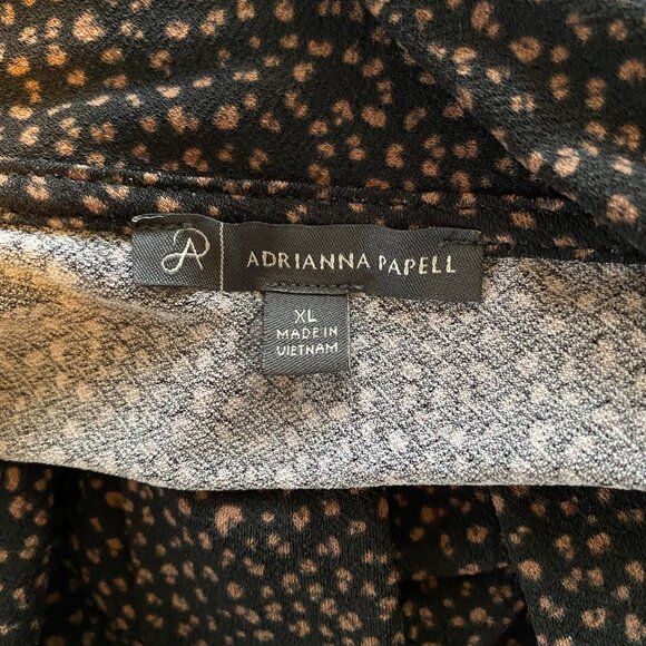 Adrianna Papell women's size XL black and brown stretchy short sleeve top - Picture 7 of 9